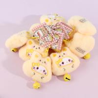 Hanging card bell with a large head and a Kitty cat plush pendant (assorted designs)