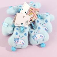 Hanging card bell with a large head and a Kitty cat plush pendant (assorted designs)