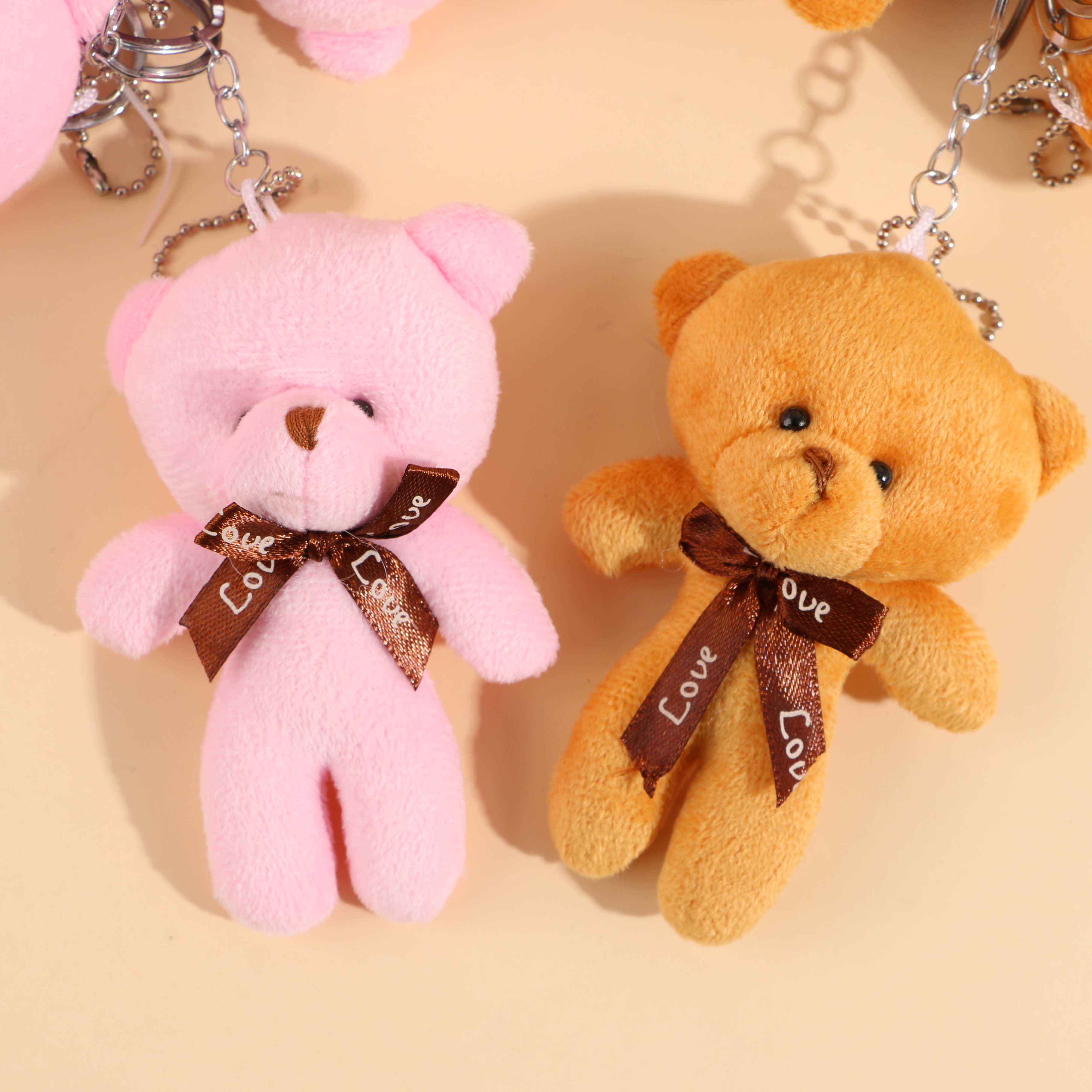 刺绣毛绒小熊挂件