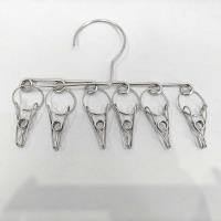 8655 Six-pronged portable stainless steel sock clips