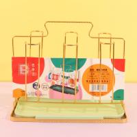 8026 رف تخزين ستة أكواب من الحديد المسطح.