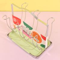 مقبض من الحديد المسطح مطلي بالفضة، مناسب لـ 6 أكواب، رقم المنتج: 8607