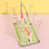 مقبض من الحديد المسطح مطلي بالفضة، مناسب لـ 6 أكواب، رقم المنتج: 8607