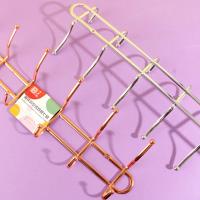 HY-G117 - أسلاك معدنية مسطحة مطلية بالكهرباء ذات شكل غير منتظم، مزودة بسبعة خطافات في صفين.