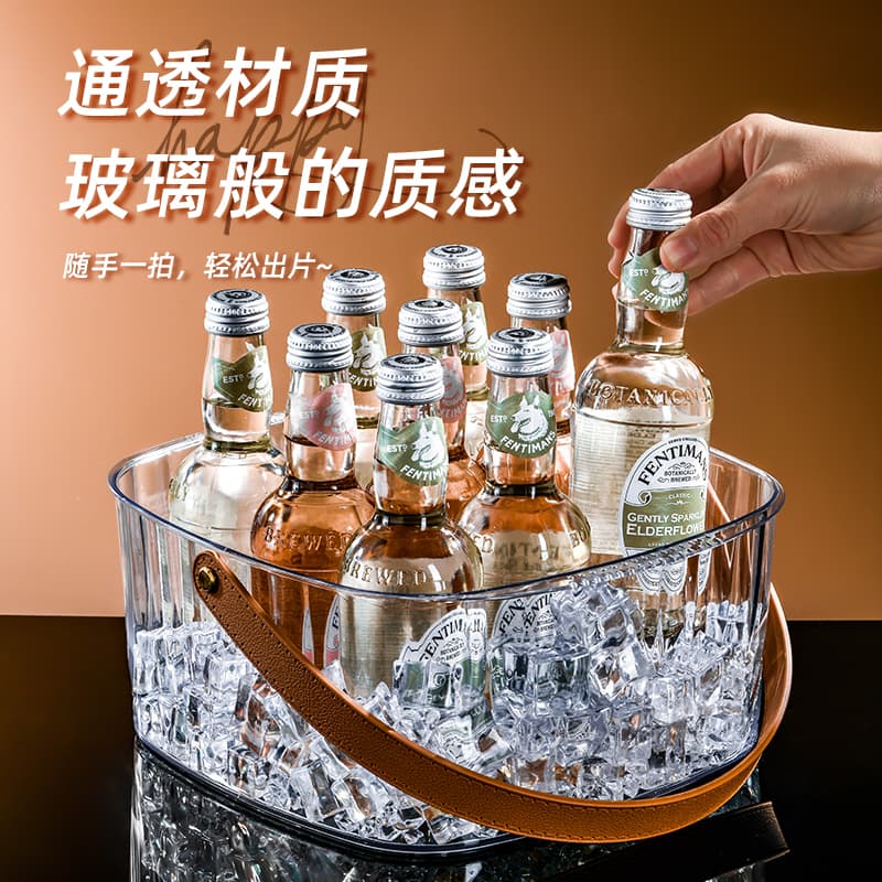 8031-3 Square Transparent Ice Bucket