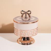 6897-2C Vase européen en or rose avec socle, de taille petite, d'une capacité de 750 ml.