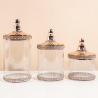 6899-9A Diamond-style Rose Gold Transparent Sealed Jar, Large Size