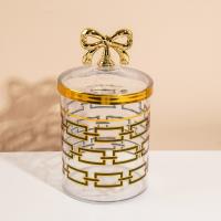 6899-2B Phnom Penh Butterfly Handle Transparent European-style Jar, Medium Size
