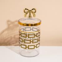 6899-2A Phnom Penh Butterfly Handle Transparent European-style Jar, Large Size