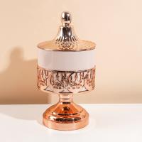 6259-9C transparent rose gold large sealed jar, small size