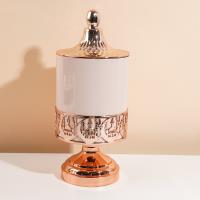 6259-9A Large Transparent Rose Gold Sealed Jar