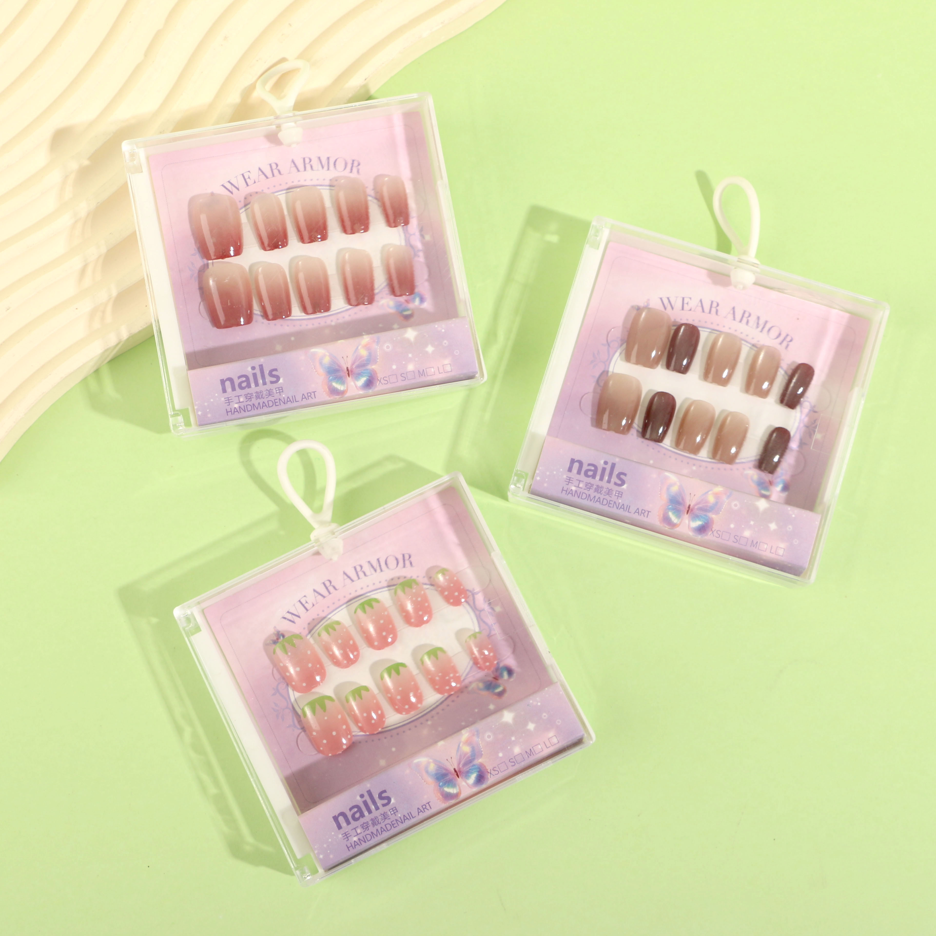 ZJ1019 Flap-Open Printed Cat-Eye Short Nail Polish