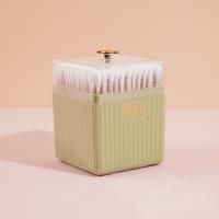 مسحات قطنية معلبة في علبة مربعة من طراز GEH-8077 على شكل وردة ذات أربع أوراق.