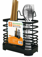 CN-8235 Flat Iron Square Plastic Bottom Chopstick Holder