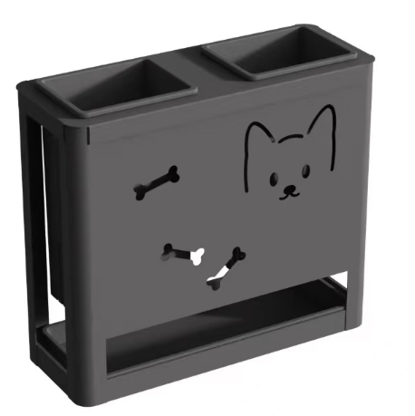 CN-8234 Corgi Double Cup Chopstick Holder