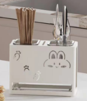 WS-8544 Radish Rabbit PET Double Cup Chopstick Holder