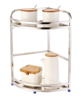 Le porte-objets d'angle double en acier inoxydable CN-8260
