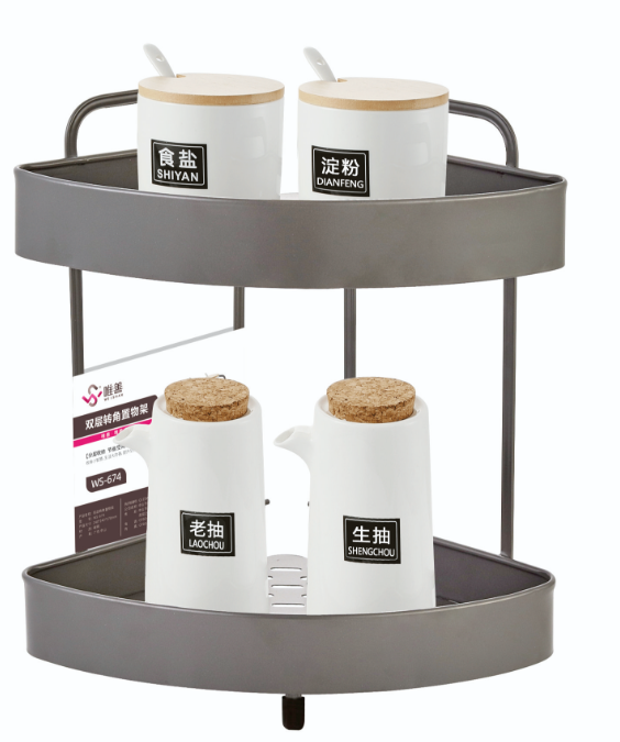 CN-8269 Double-layer Corner Storage Rack