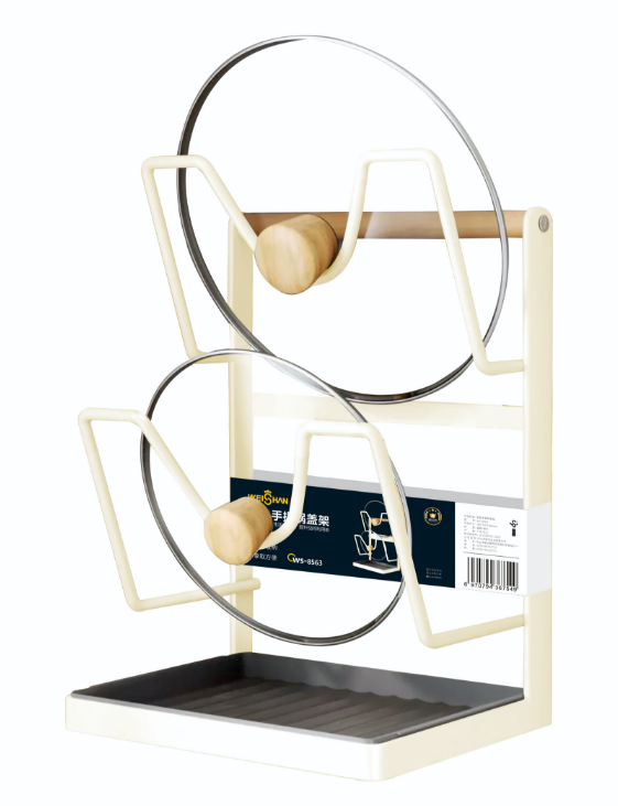 WS-8563 Jade-decorated portable pot lid holder