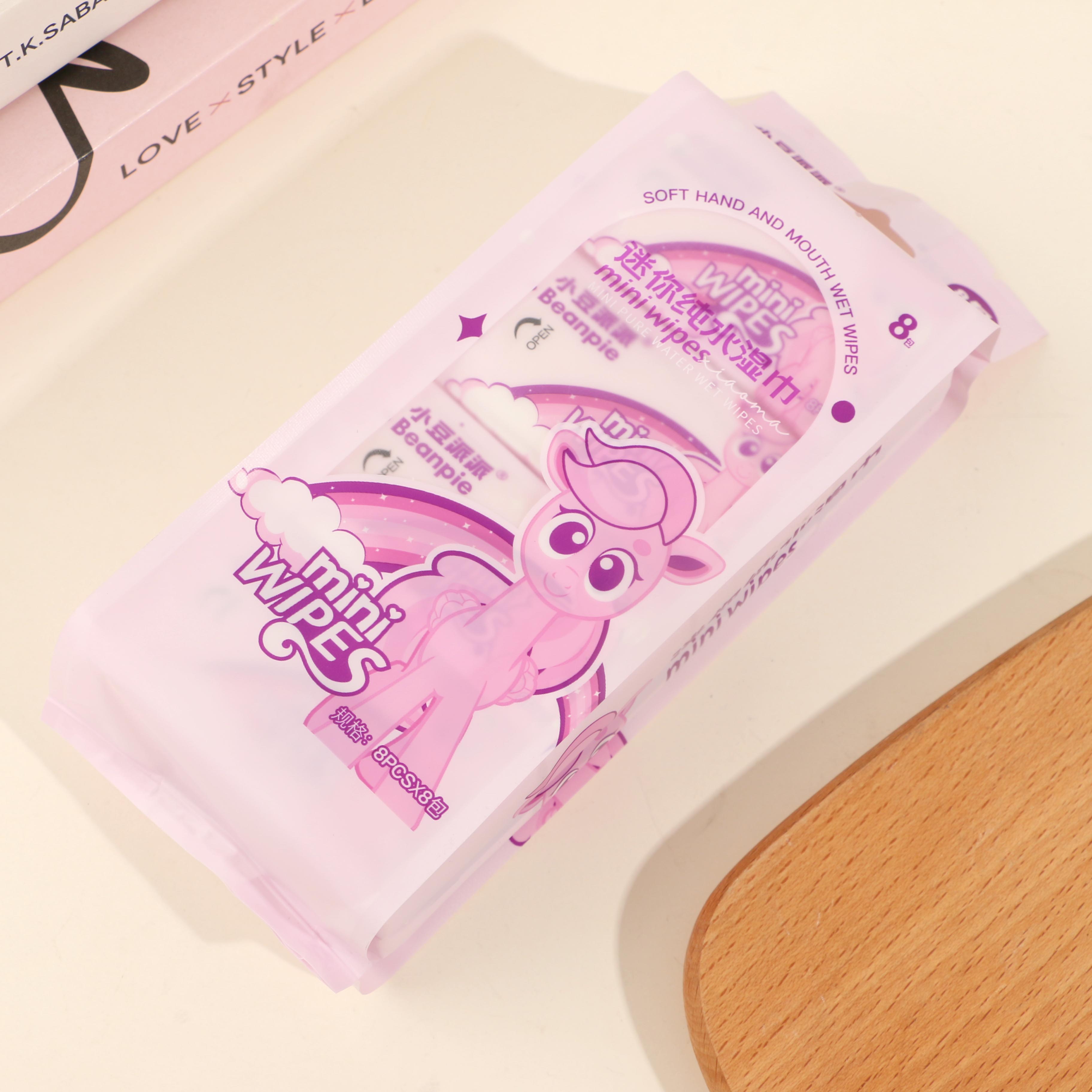 8 packs of mini 2184 purple My Little Pony wet wipes
