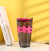 450ml letter-shaped straight-stemmed straw cup (packaged in sets of 70 pieces)