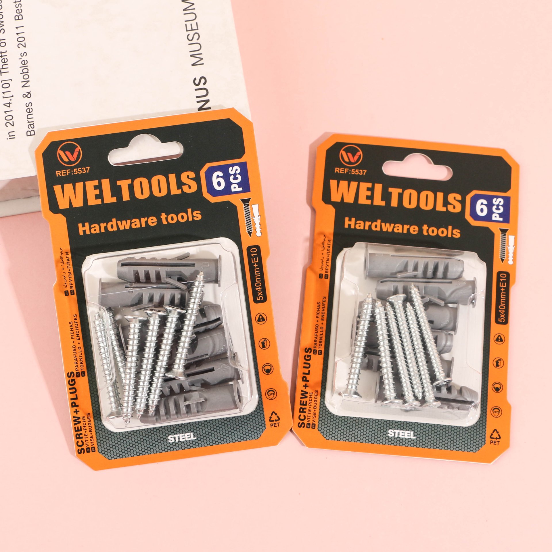 5*40 countersunk self-tapping screws + 10# expansion tubes 5537