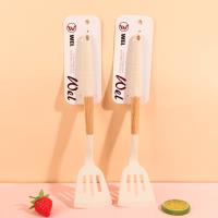WEL693 Rubber-Plastic Wood-Handled Silicone Leakage Spatula