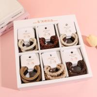 K88062 milk coffee-colored thick twisted thread combination rubber band