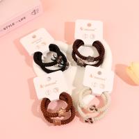 K88089 Milky Coffee-Colored Embroidered Thread with Rhinestone and Elastic Band