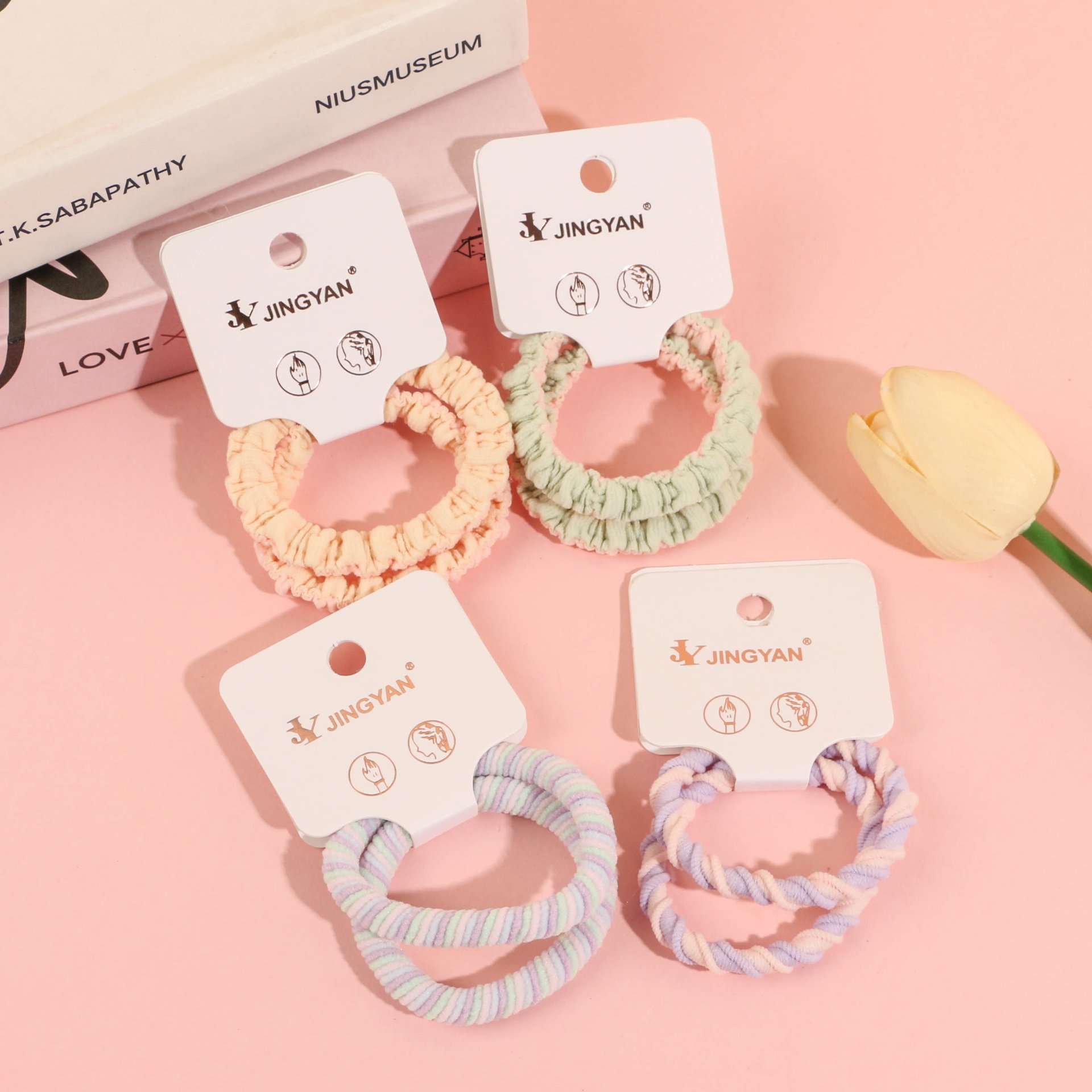 C88083 Colorful Twist Tape Rubber Bands