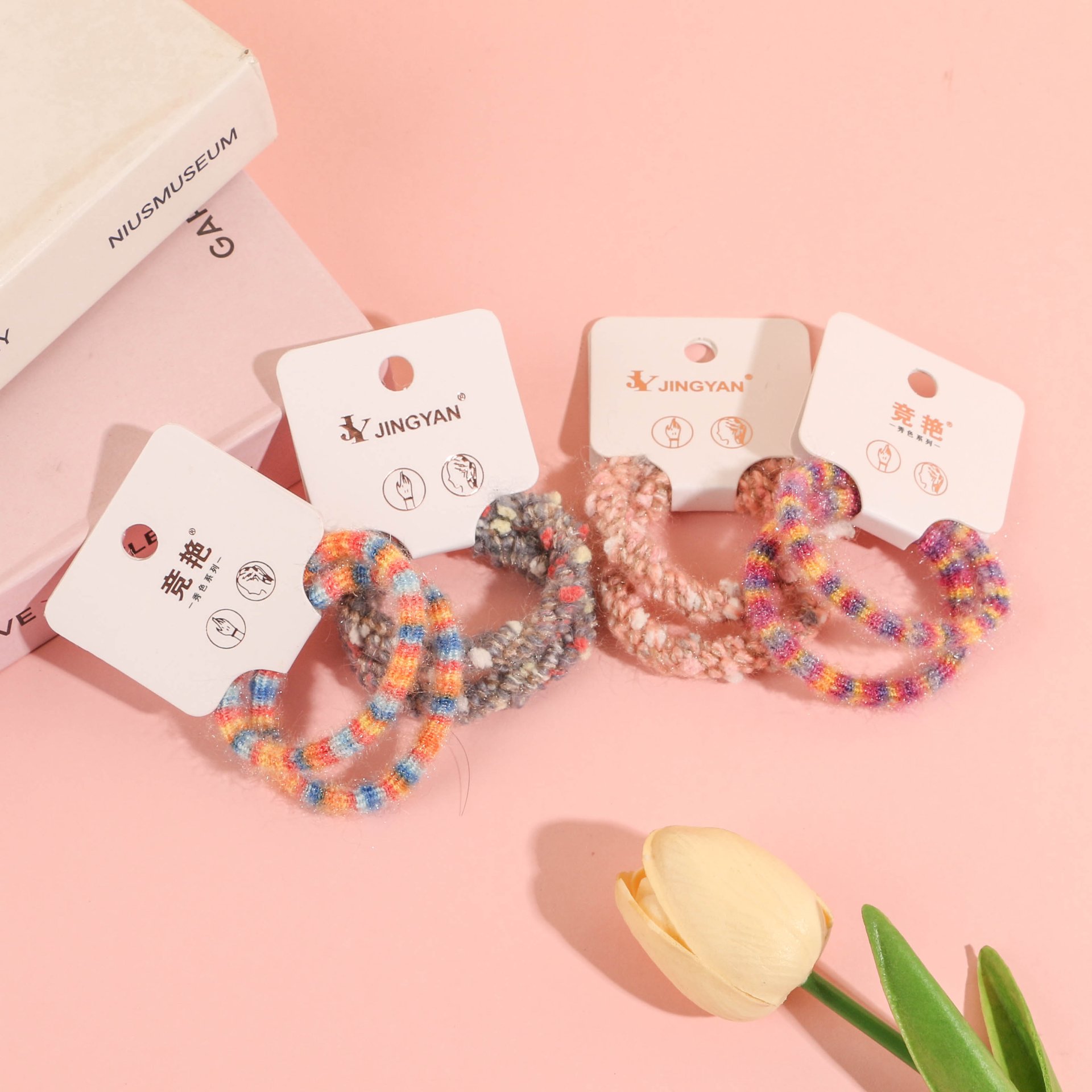 C88068 Colorful Fur Rubber Bands