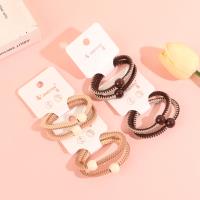 80483 milk coffee-colored round bead hair tie