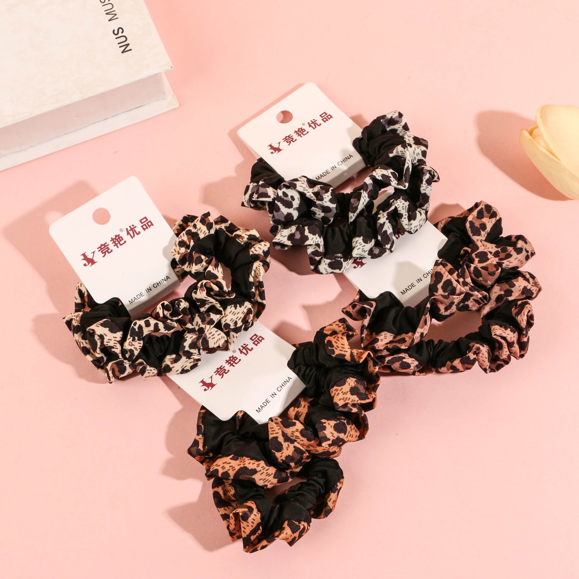 Two leopard-print small intestine belts from JY-16