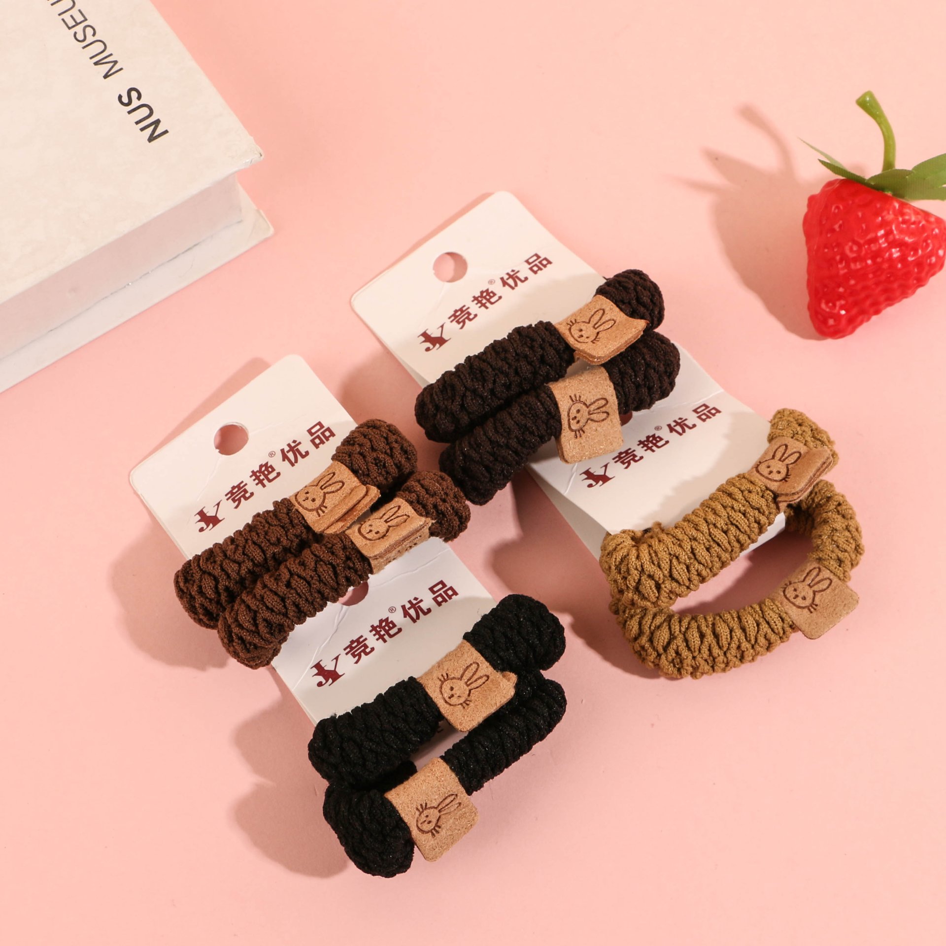 Two cotton ring leather tags of JY-17