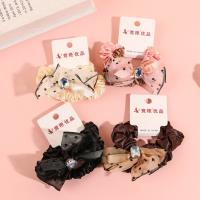 JY-35 two square diamond dotted bow tie fabric rings