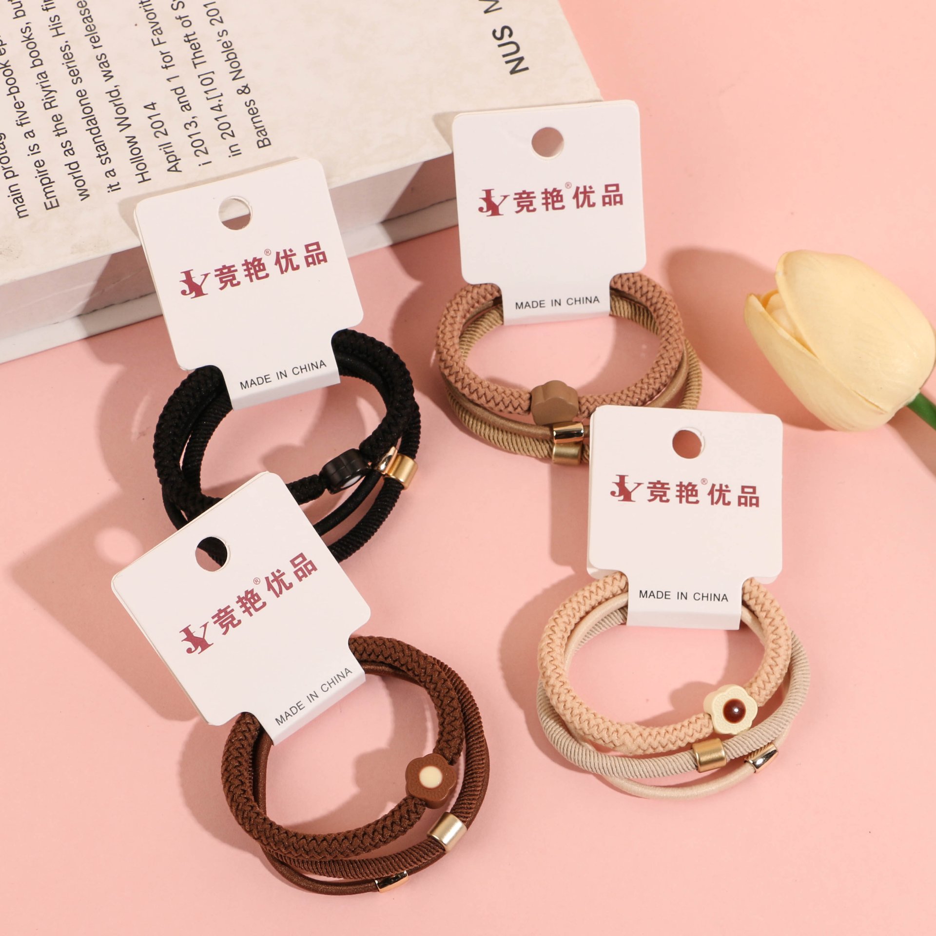 JY-38 Three Combined Rubber Bands with Egg Flower Design