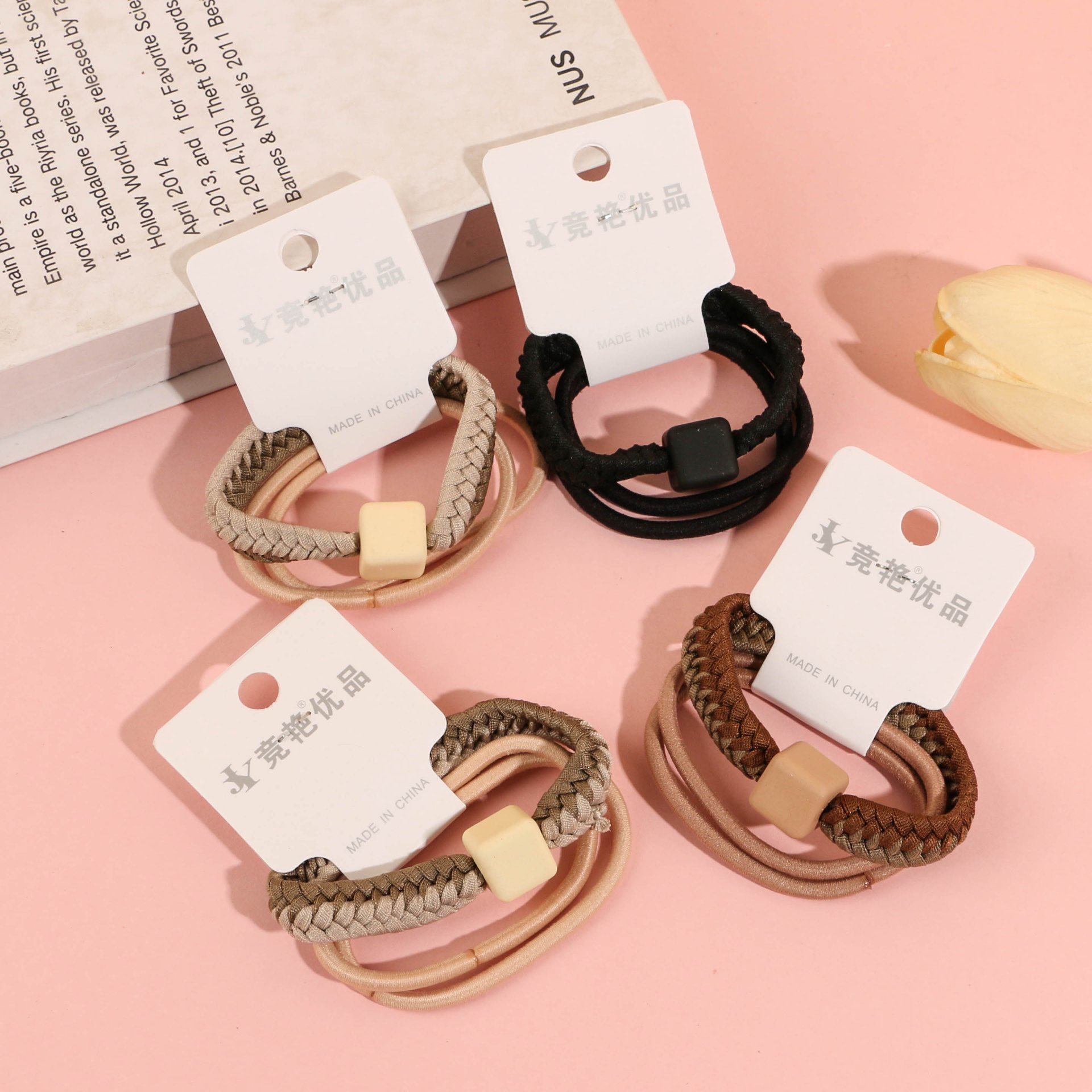 JY-40 Three-Strand Broadband Matte Bead Elastic Bands