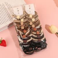 3 élastiques JY-40 avec des perles mates en cuir synthétique