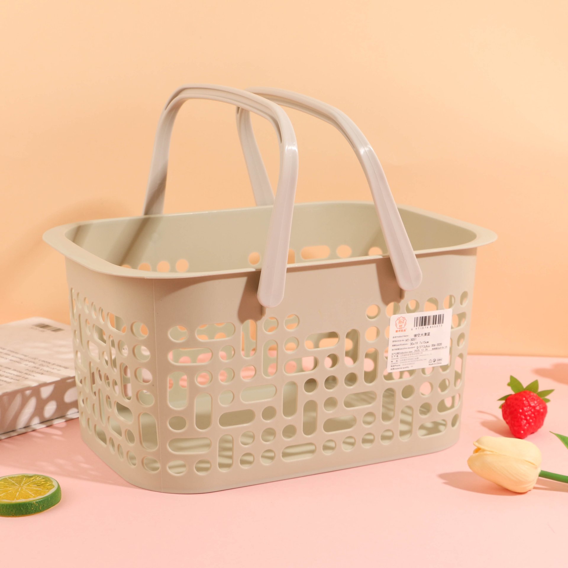 Hollow-out large bath basket 3051