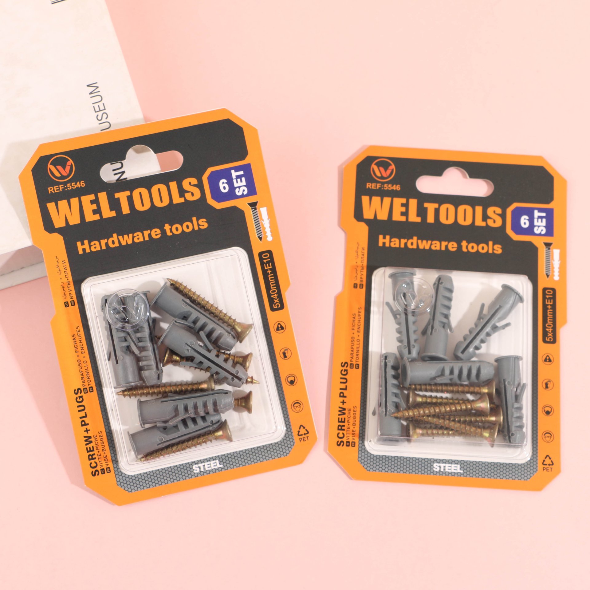 5*40 fiber nails + E10 expansion tubes, 5546 in total.