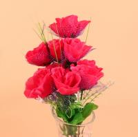 10头钻石玫瑰仿真花