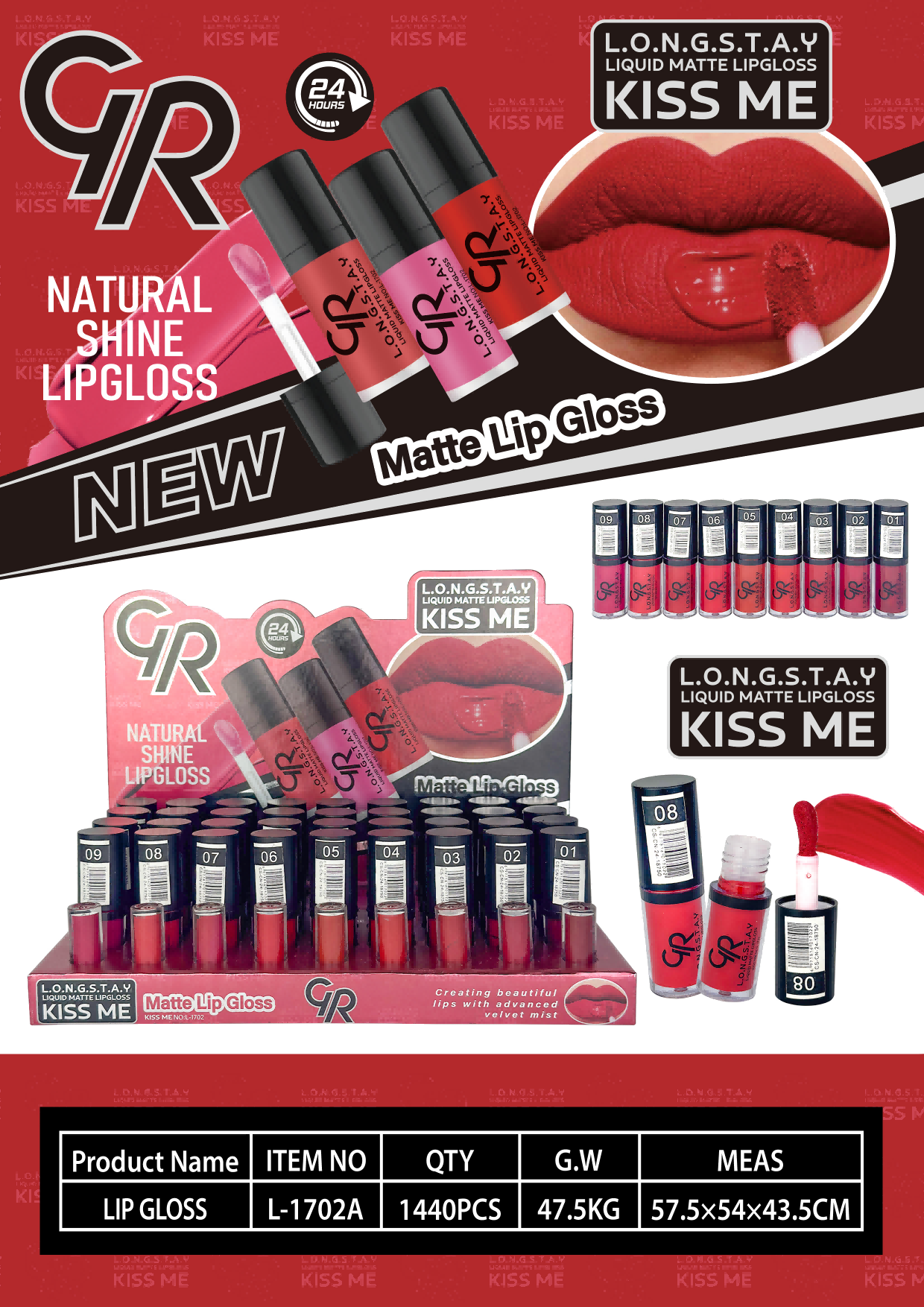 L-1702A Red Lipstick